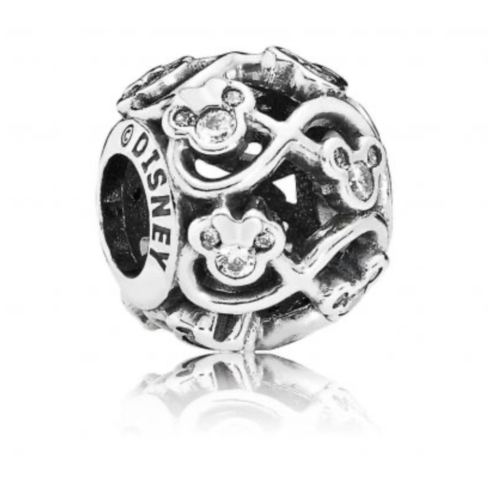 NWOT Disney, Minnie & Mickey Infinity Charm Sterling Silver 925